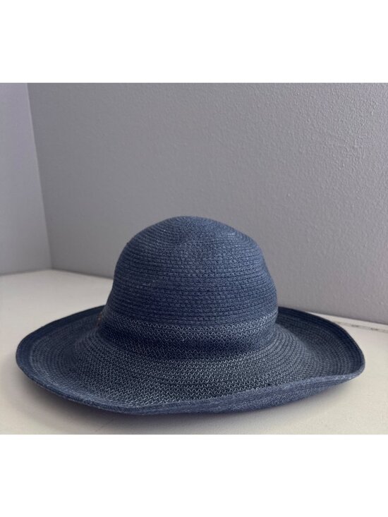 Caslon Accessories - Caslon Women Sun Hat Navy Blue Wide-Brim Modern Beachy Cruise Resort Lightweight